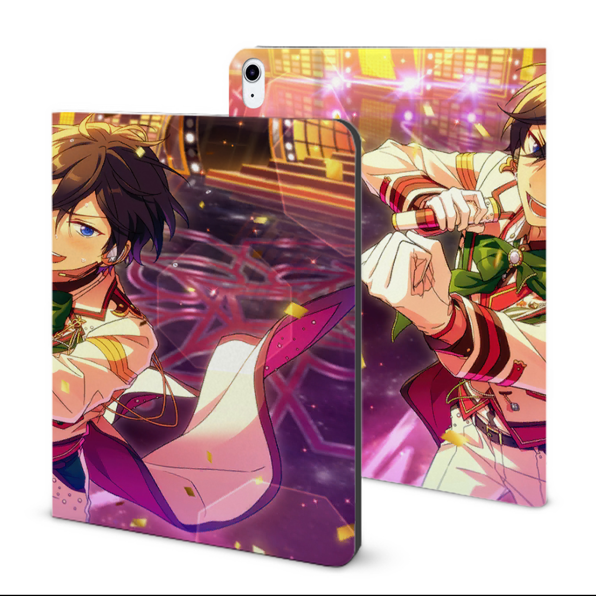 （画像用） あんさんぶるスターズ! Ensemble Stars IPad ケース ブック型 PUレザー TPU 耐衝撃 軽量 薄型 ペン収納なし 全面保護 IPad 各モデル対応